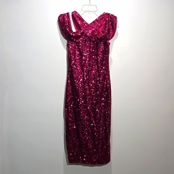 Rachel Roy Jolie Sequined Cocktail Party Dress M - Picture 2 of 13